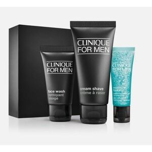 Clinique For Men 3-Piece Travel Skincare Kit Face Wash Shave Cream Hydrator